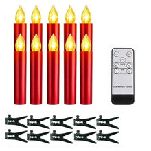将图片加载到图库查看器,Christmas Tree Clip LED Candle Waterproof LED Flameless Taper Ivory Floating Candles with Remote Timer and Dimmable, Ideal for Home Indoor Outdoor Christmas Trees Lamp Simulation Flame Light Warm Candle Family Party Birthday Party Decorated With Candles