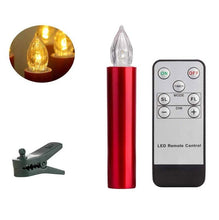 将图片加载到图库查看器,Christmas Tree Clip LED Candle Waterproof LED Flameless Taper Ivory Floating Candles with Remote Timer and Dimmable, Ideal for Home Indoor Outdoor Christmas Trees Lamp Simulation Flame Light Warm Candle Family Party Birthday Party Decorated With Candles