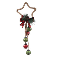 Load image into Gallery viewer, Christmas Wrought Iron Christmas Retro Bell Door Hanging Creative Rusty Old Bell String Pendant Creative Rusty Old Bell String