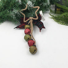 Load image into Gallery viewer, Christmas Wrought Iron Christmas Retro Bell Door Hanging Creative Rusty Old Bell String Pendant Creative Rusty Old Bell String