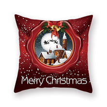 Load image into Gallery viewer, Christmas Xmas Red Pillow Case Tree Decoration Xmas Series Cushion Cover Case Pillow Zippered Square Pillowcase Santa Claus Cushion Cover Christmas Decorations For Home Snowman 45x45CM