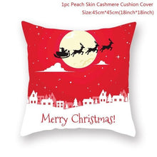 Load image into Gallery viewer, Christmas Xmas Red Pillow Case Tree Decoration Xmas Series Cushion Cover Case Pillow Zippered Square Pillowcase Santa Claus Cushion Cover Christmas Decorations For Home Snowman 45x45CM