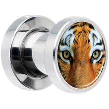 Load image into Gallery viewer, Full Color Tiger Eyes Steel Screw Fit Plug Set 2G
