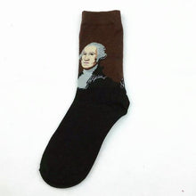 将图片加载到图库查看器,Classic Autumn Winter Retro Personality Art Van Gogh Mural World Famous Oil Painting Female Sock For Men And Women
