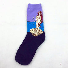将图片加载到图库查看器,Classic Autumn Winter Retro Personality Art Van Gogh Mural World Famous Oil Painting Female Sock For Men And Women