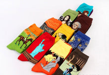 将图片加载到图库查看器,Classic Autumn Winter Retro Personality Art Van Gogh Mural World Famous Oil Painting Female Sock For Men And Women