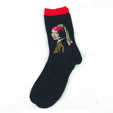 将图片加载到图库查看器,Classic Autumn Winter Retro Personality Art Van Gogh Mural World Famous Oil Painting Female Sock For Men And Women