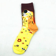 将图片加载到图库查看器,Classic Autumn Winter Retro Personality Art Van Gogh Mural World Famous Oil Painting Female Sock For Men And Women