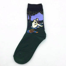 将图片加载到图库查看器,Classic Autumn Winter Retro Personality Art Van Gogh Mural World Famous Oil Painting Female Sock For Men And Women