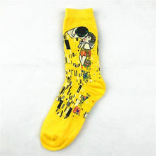 将图片加载到图库查看器,Classic Autumn Winter Retro Personality Art Van Gogh Mural World Famous Oil Painting Female Sock For Men And Women