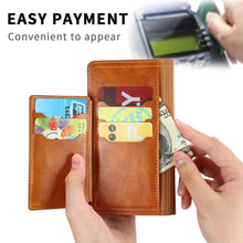 Load image into Gallery viewer, Classic Business Retro PU Flip Leather Case For Iphone 14 13 12 11 Pro Max Iphone 13 Mini X Xr Xs Card Holder Case Leather Case Magnetic Closure Magnetic Pocket Closure