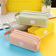 Load image into Gallery viewer, Classic Colorful Large Capacity Pencil Cases For Students Cool Design Double Zipper Pencil Pouch Pen Bag For School