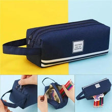 Load image into Gallery viewer, Classic Colorful Large Capacity Pencil Cases For Students Cool Design Double Zipper Pencil Pouch Pen Bag For School