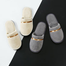 将图片加载到图库查看器,Classic Comfy Plush Slippers Star Thickening Antiskid Hotel Guest Room Home Slip On House Slippers For Women Indoor Outdoor Women's Bedroom Slippers Warm Soft Unisex Slippers