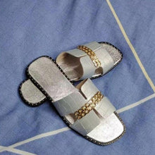 Load image into Gallery viewer, Classic Design New Women Flat Flip Flops Double Chain Sandal Slippers Shoes Women Flats Slippers Flat Sandals Elegant Strappy Flip Flops Casual Comfortable Beach Shoes