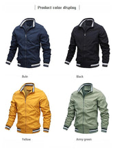 Load image into Gallery viewer, Classic Fashion Men’s Windbreaker Jackets Casual Jacket Men Outdoor Sports Spring Autumn Solid Color Jacket Stylish Jackets Men Jacket Lightweight Casual Slim Fit Jacket