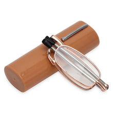 Load image into Gallery viewer, Classic Fashionable Folding Reading Glasses With Case For Men Women Telescopic Rotation Eyeglasses Includes Glasses Case Blue Light Blocking Reading Glasses Folding Reading Glasses, Small Folding Readers for Men Women