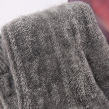 将图片加载到图库查看器,Classic Knitted Fingerless Winter Unisex Outdoor Gloves For Men Women Retro Soft Unisex Stretch Elastic Warm Half Finger Cycling Gloves