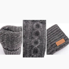 将图片加载到图库查看器,Classic Knitted Fingerless Winter Unisex Outdoor Gloves For Men Women Retro Soft Unisex Stretch Elastic Warm Half Finger Cycling Gloves