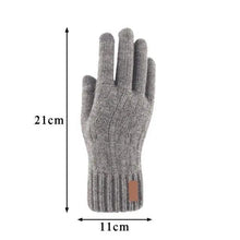 将图片加载到图库查看器,Classic Knitted Fingerless Winter Unisex Outdoor Gloves For Men Women Retro Soft Unisex Stretch Elastic Warm Half Finger Cycling Gloves