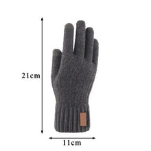 将图片加载到图库查看器,Classic Knitted Fingerless Winter Unisex Outdoor Gloves For Men Women Retro Soft Unisex Stretch Elastic Warm Half Finger Cycling Gloves