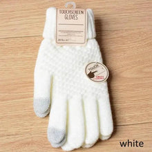 将图片加载到图库查看器,Classic Knitted Fingerless Winter Unisex Outdoor Gloves For Men Women Retro Soft Unisex Stretch Elastic Warm Half Finger Cycling Gloves