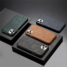 Load image into Gallery viewer, Classic Leather Case Compatible with iPhone Slim Leather Protective Case Midnight Green Luxury Genuine Leather Cover For iPhone 14 Pro 13 12 11 Pro Max X XS XR 7 8 Plus Case Vintage Leather Business Men Iphone Case