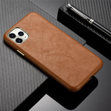 Load image into Gallery viewer, Classic Leather Case Compatible with iPhone Slim Leather Protective Case Midnight Green Luxury Genuine Leather Cover For iPhone 14 Pro 13 12 11 Pro Max X XS XR 7 8 Plus Case Vintage Leather Business Men Iphone Case