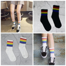 Load image into Gallery viewer, Classic Letter Print Fashion Sporty Short Socks Girls Cute Harajuku Socks Casual Cool Skateboard Socks Made Out Of Pure Cotton Breathable Socks For Men And Women