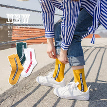 Load image into Gallery viewer, Classic Letter Print Fashion Sporty Short Socks Girls Cute Harajuku Socks Casual Cool Skateboard Socks Made Out Of Pure Cotton Breathable Socks For Men And Women