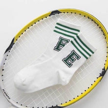 Load image into Gallery viewer, Classic Letter Print Fashion Sporty Short Socks Girls Cute Harajuku Socks Casual Cool Skateboard Socks Made Out Of Pure Cotton Breathable Socks For Men And Women