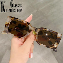 Load image into Gallery viewer, Classic New Rectangle Shape Sunglasses For Women Rectangle Sunglasses for Women 90’s Vintage Shades Square Thick Frame Glasses Luxury Design New Small Square Eyewear Decent Shades