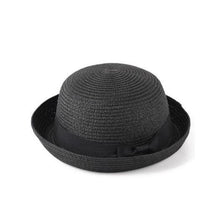 将图片加载到图库查看器,Classic Simple Female Hat For Summer Beach Hat Casual Lady Summer Solid Color Straw Hat Women Elegant Hat Traveling Hats UV Protection Sun Cap Women Flat Bowknot Design Cute Cap Girls Hat 56-58cm