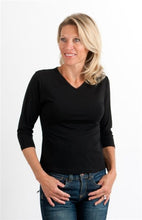 Load image into Gallery viewer, Clearance Women's Bamboo Viscose/Cotton V-Necks 3/4 Sleeve T-Shirt