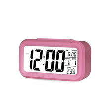 Load image into Gallery viewer, Clocks LED Wooden Alarm Clock Watch Wooden Wood Clock New Version LED Alarm Digital Desk Clock Adjustable Brightness, Alarm Time, Displays Time Date Temperature Table Voice Control Digital Wood Electronic Desktop Table