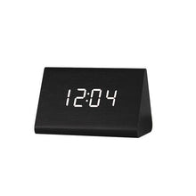 Load image into Gallery viewer, Clocks LED Wooden Alarm Clock Watch Wooden Wood Clock New Version LED Alarm Digital Desk Clock Adjustable Brightness, Alarm Time, Displays Time Date Temperature Table Voice Control Digital Wood Electronic Desktop Table