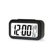 Load image into Gallery viewer, Clocks LED Wooden Alarm Clock Watch Wooden Wood Clock New Version LED Alarm Digital Desk Clock Adjustable Brightness, Alarm Time, Displays Time Date Temperature Table Voice Control Digital Wood Electronic Desktop Table