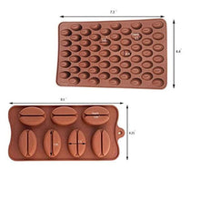 Load image into Gallery viewer, Coffee Beans Chocolate Mold Mini Candy Ice Candy Making Mold Baking Mold Cake Decorating Coffee Bean Cake Mould Soap Baking Mold Fondant Pudding Jelly Chocolate