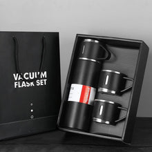 Load image into Gallery viewer, Coffee Thermos 500ml Water Bottle Portable Thermal Travel Sports Mug In-Car Insulated Cup Stainless Steel Vacuum Flasks Double Layer Stainless Steel Vacuum Flask Set with 3 Cups Including Lid
