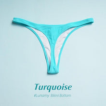 将图片加载到图库查看器,Colorful Bikini Thong Swimwear Women Swimsuit Top And Bottoms T-Back Brazilian Swimming Women's Strappy Triangle Bikini Sets High Cut Cheeky Thong Bottom Swimsuits