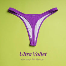 将图片加载到图库查看器,Colorful Bikini Thong Swimwear Women Swimsuit Top And Bottoms T-Back Brazilian Swimming Women's Strappy Triangle Bikini Sets High Cut Cheeky Thong Bottom Swimsuits