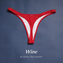 将图片加载到图库查看器,Colorful Bikini Thong Swimwear Women Swimsuit Top And Bottoms T-Back Brazilian Swimming Women's Strappy Triangle Bikini Sets High Cut Cheeky Thong Bottom Swimsuits