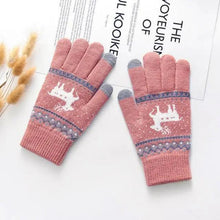 Load image into Gallery viewer, Colorful Christmas Deer Printed Warm Autumn Winter Comfortable Gloves For Men Women Cute Unisex Stylish Design Soft Full Finger Gloves
