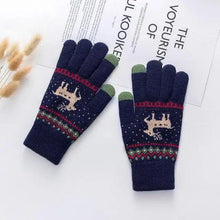 Load image into Gallery viewer, Colorful Christmas Deer Printed Warm Autumn Winter Comfortable Gloves For Men Women Cute Unisex Stylish Design Soft Full Finger Gloves