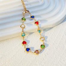 Load image into Gallery viewer, Colorful Heart-Shaped Zirconia Bracelet