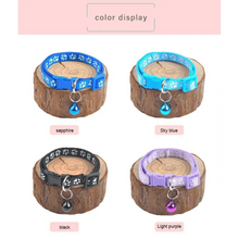 Load image into Gallery viewer, Colorful Super Soft Nylon Pet Adjustable Collars Cute Print Collar Stylish Footprint Pets Necklace Collars For Dogs