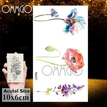 Load image into Gallery viewer, Colorful Tribal Tattoo Feather Temporary Tattoos Custom Waterproof Modern Tatoos Luxury Design