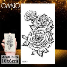 Load image into Gallery viewer, Colorful Tribal Tattoo Feather Temporary Tattoos Custom Waterproof Modern Tatoos Luxury Design