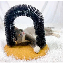 将图片加载到图库查看器,Comfortable Arch Cats Massager Pet Cat Itching Grooming Supplies Round Fleece Base Kitten Bristle Ring Brush and Carpet Base Groomer Massager Scratcher for Controlling Shedding Healthy Fur and Claws Toy Scratching Device Brush for Pets