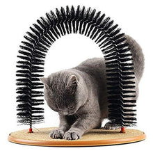 将图片加载到图库查看器,Comfortable Arch Cats Massager Pet Cat Itching Grooming Supplies Round Fleece Base Kitten Toy Scratching Device Brush For Cat Arch Self Grooming and Massaging Brush Toy Pet Scratcher Pads Hair Cleaner
